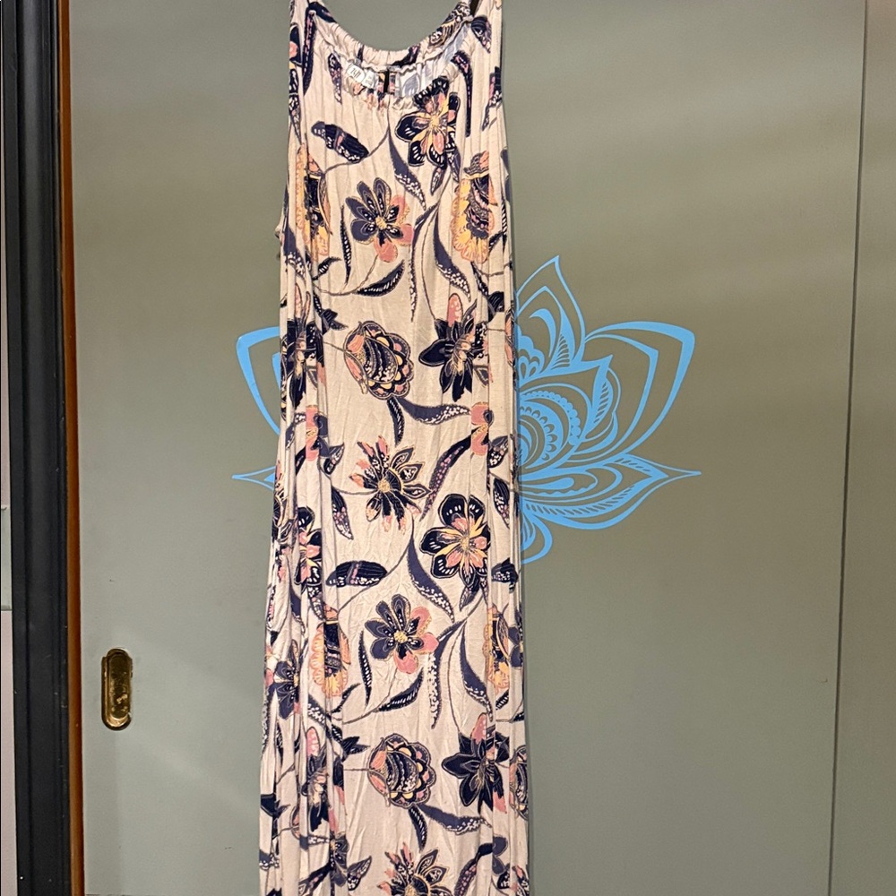 Maurices Floral Maxi Dress - Pink and Blue